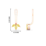 Load image into Gallery viewer, Lab Colored Front Back Fancy Marquise Earring Jackets