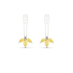 Load image into Gallery viewer, Lab Colored Front Back Fancy Marquise Earring Jackets