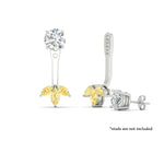 Load image into Gallery viewer, Lab Colored Front Back Fancy Marquise Earring Jackets