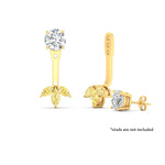 Load image into Gallery viewer, Lab Colored Front Back Fancy Marquise Earring Jackets
