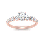 Load image into Gallery viewer, 0.50 To 5 Carat Graduated Common Prong Lab Diamond Petite Engagement Ring 14K Gold
