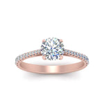 Load image into Gallery viewer, Graduated French Pave Lab Diamond Ring 14K Gold
