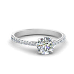 Load image into Gallery viewer, Graduated French Pave Lab Diamond Ring 14K Gold
