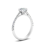 Load image into Gallery viewer, Graduated French Pave Lab Diamond Ring 14K Gold

