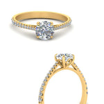 Load image into Gallery viewer, Graduated French Pave Lab Diamond Ring 14K Gold

