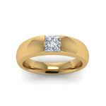 Load image into Gallery viewer, Bezel Solitaire Princess Lab Diamond Wedding Ring
