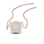Load image into Gallery viewer, 0.50 Ctw Lab Round Diamond Cluster Set Stacking Necklace For Women 14K Gold
