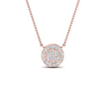 Load image into Gallery viewer, 0.50 Ctw Lab Round Diamond Cluster Set Stacking Necklace For Women 14K Gold
