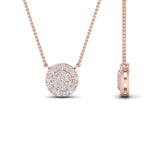 Load image into Gallery viewer, 0.50 Ctw Lab Round Diamond Cluster Set Stacking Necklace For Women 14K Gold
