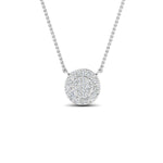 Load image into Gallery viewer, 0.50 Ctw Lab Round Diamond Cluster Stacking Necklace
