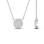 Load image into Gallery viewer, 0.50 Ctw Lab Round Diamond Cluster Stacking Necklace
