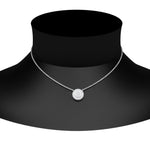 Load image into Gallery viewer, 0.50 Ctw Lab Round Diamond Cluster Stacking Necklace
