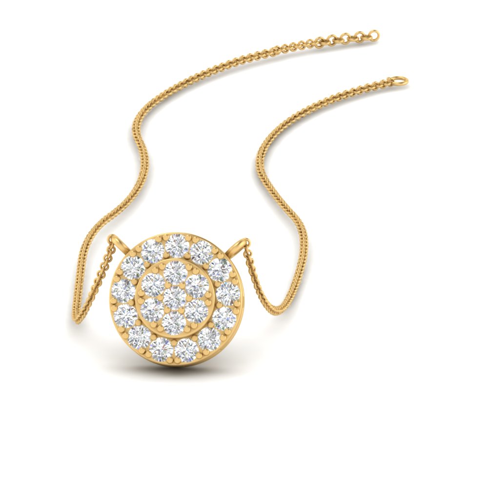 0.50 Ctw Lab Round Diamond Cluster Stacking Necklace