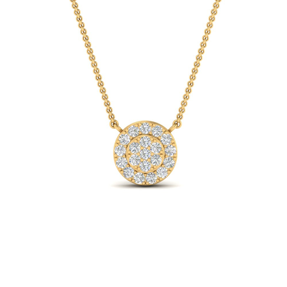 0.50 Ctw Lab Round Diamond Cluster Stacking Necklace