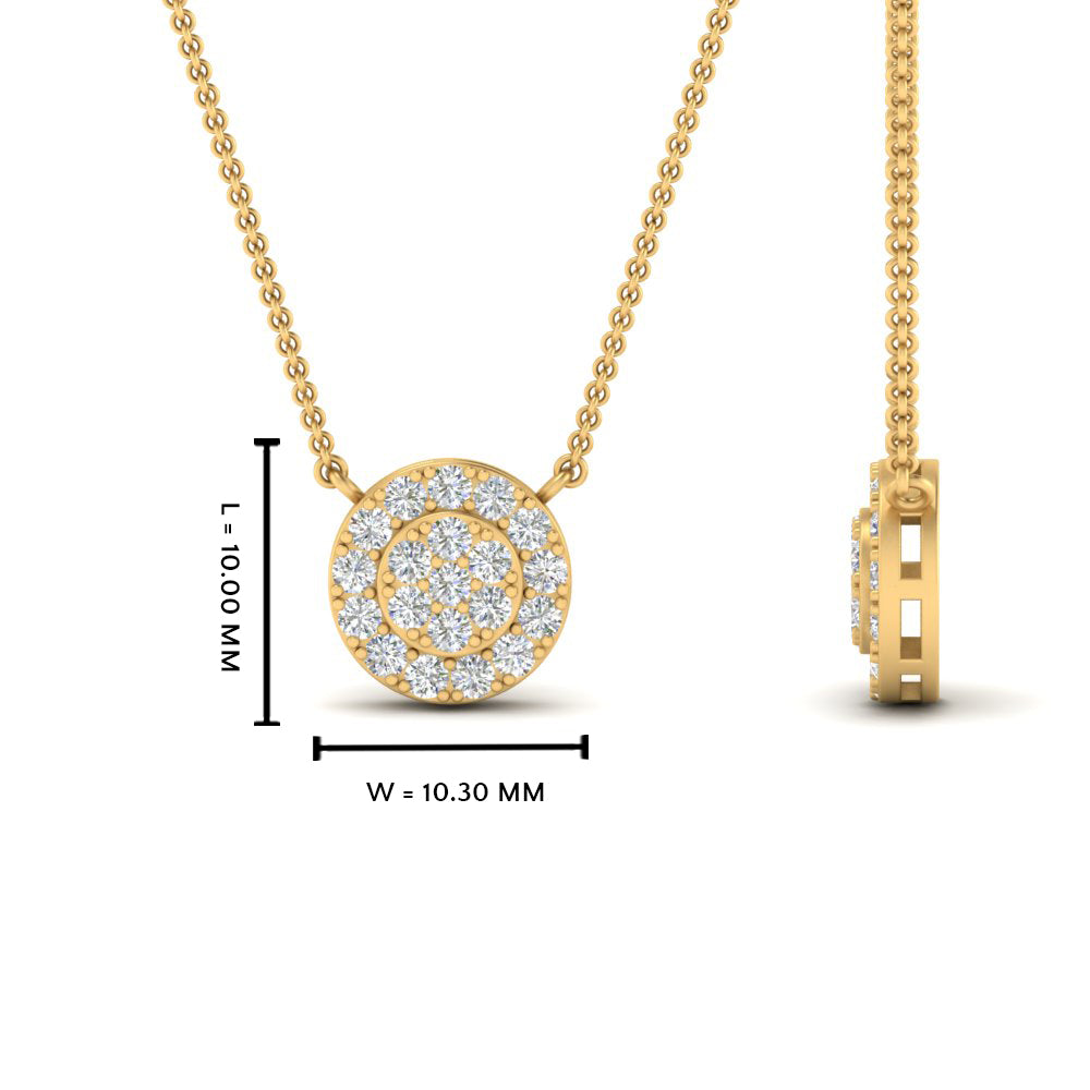 0.50 Ctw Lab Round Diamond Cluster Stacking Necklace