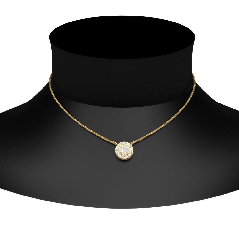 0.50 Ctw Lab Round Diamond Cluster Stacking Necklace