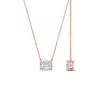Load image into Gallery viewer, 0.25 Ctw To 1 Ctw Emerald Lab Diamond East West Solitaire Pendant For Women 14K Gold
