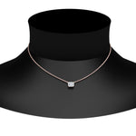 Load image into Gallery viewer, Emerald Cut Lab Diamond East West Solitaire Pendant For Women
