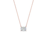 Load image into Gallery viewer, 0.25 Ctw To 1 Ctw Emerald Lab Diamond East West Solitaire Pendant For Women 14K Gold
