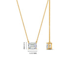 Load image into Gallery viewer, 0.25 Ctw To 1 Ctw Emerald Lab Diamond East West Solitaire Pendant For Women 14K Gold
