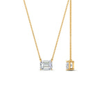 Load image into Gallery viewer, 0.25 Ctw To 1 Ctw Emerald Lab Diamond East West Solitaire Pendant For Women 14K Gold
