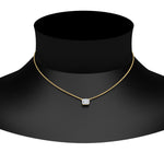 Load image into Gallery viewer, 0.25 Ctw To 1 Ctw Emerald Lab Diamond East West Solitaire Pendant For Women 14K Gold
