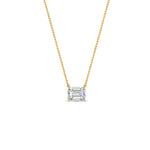 Load image into Gallery viewer, 0.25 Ctw To 1 Ctw Emerald Lab Diamond East West Solitaire Pendant For Women 14K Gold
