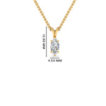 Load image into Gallery viewer, Marquise Lab Diamond Solitaire Pendant For Women 14K Gold
