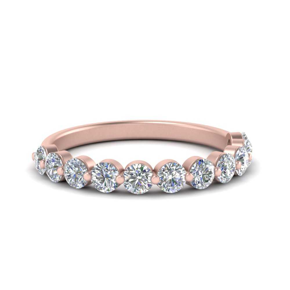 Half Way Single Prong Lab Diamond Ring 14K Gold