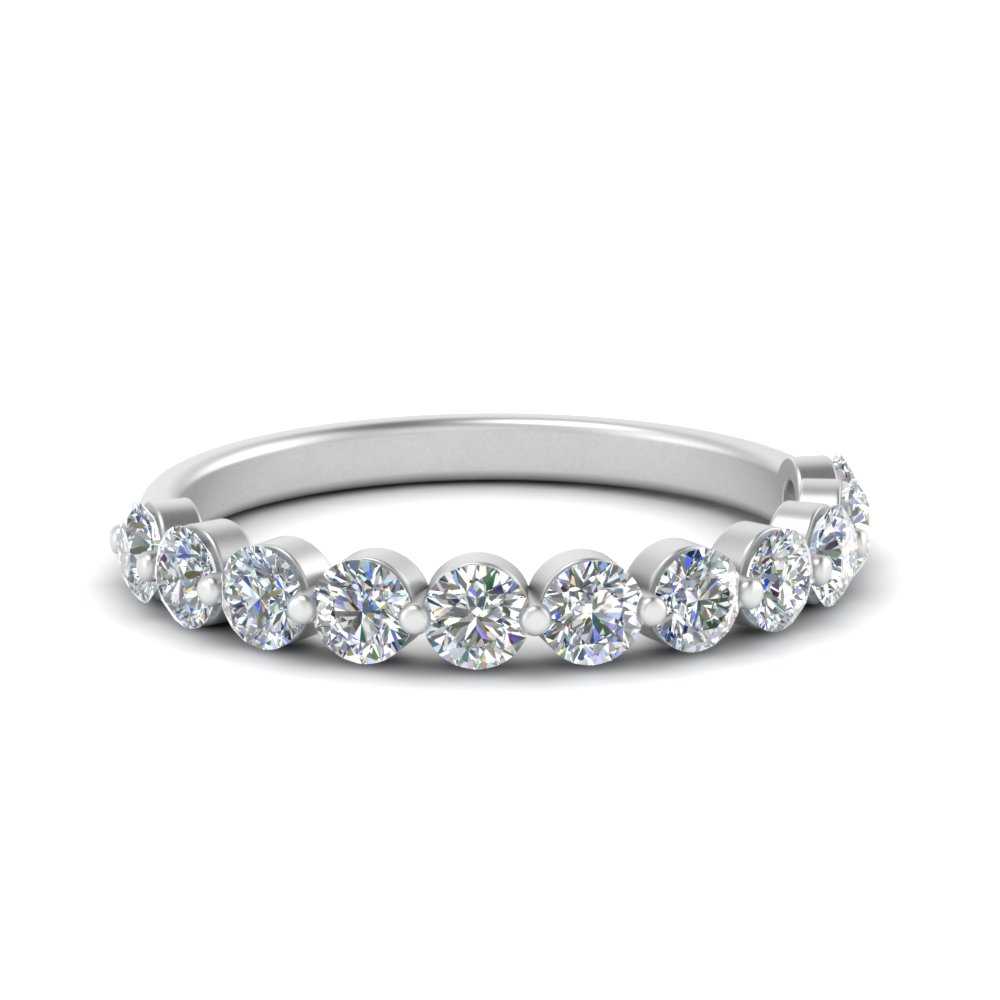 Half Way Single Prong Lab Diamond Ring 14K Gold