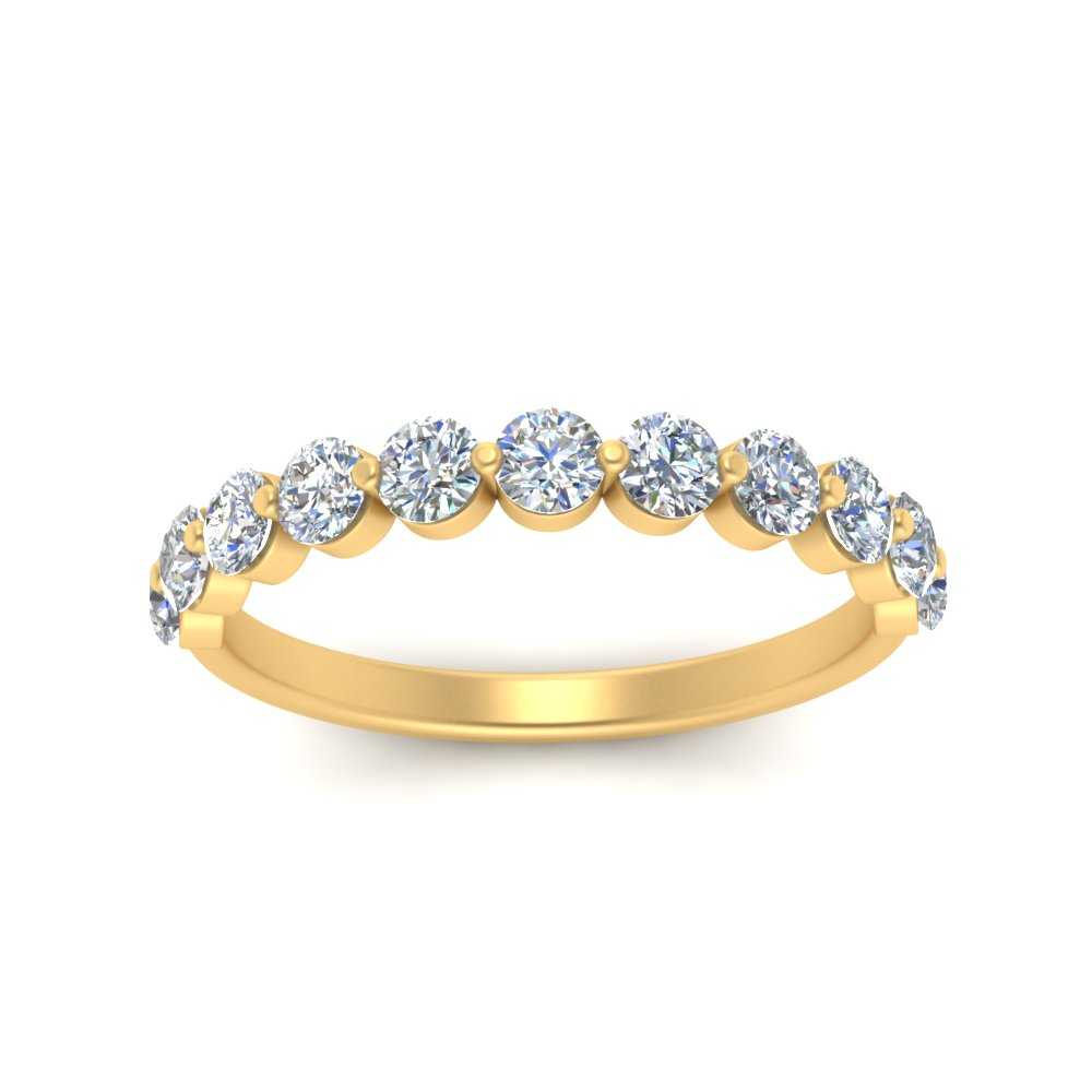 Half Way Single Prong Lab Diamond Ring 14K Gold