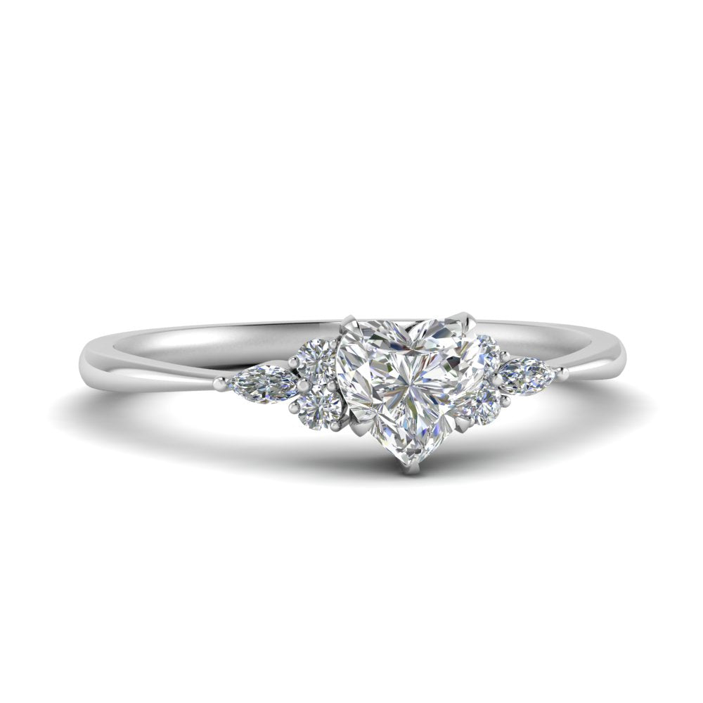 Lab diamond Petite Engagement Rings 14K Gold