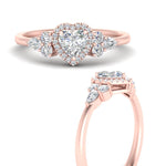 Load image into Gallery viewer, Lab Heart Cut diamond Halo Engagement Rings 14K Rose Gold
