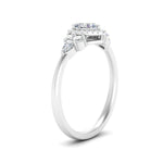 Load image into Gallery viewer, Lab Heart Cut diamond Halo Engagement Rings 14K White Gold
