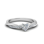 Lab Diamond Twisted Style Engagement Ring 14K Gold