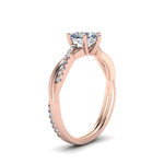 Load image into Gallery viewer, Lab Diamond Twisted Style Engagement Ring 14K Gold
