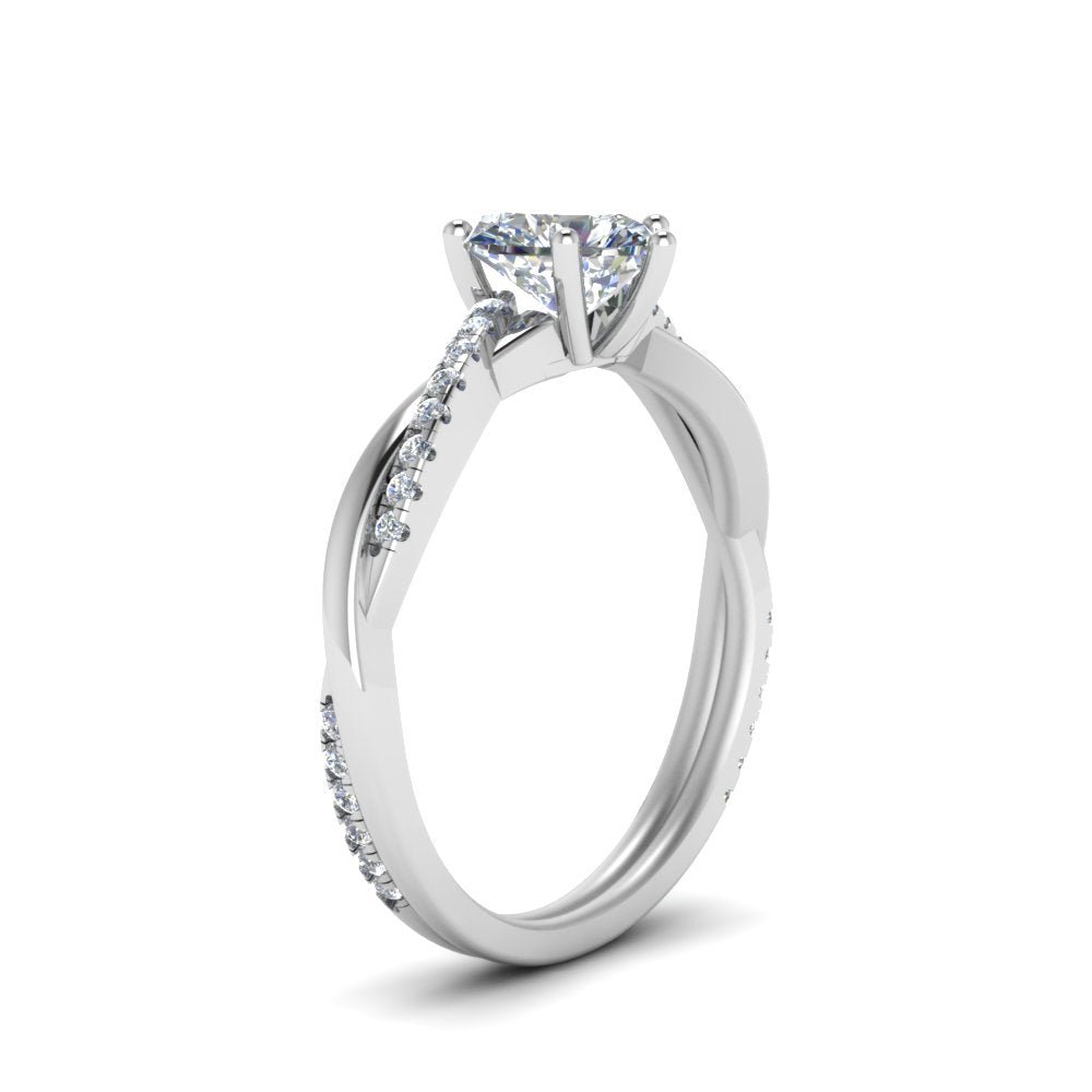 Lab Diamond Twisted Style Engagement Ring 14K Gold