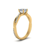 Load image into Gallery viewer, Lab Diamond Twisted Style Engagement Ring 14K Gold

