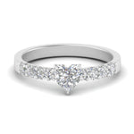 Load image into Gallery viewer, Lab Diamond Side Stone Engagement Ring 14K Gold

