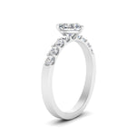 Load image into Gallery viewer, Lab Diamond Side Stone Engagement Ring 14K Gold
