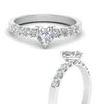 Load image into Gallery viewer, Lab Diamond Side Stone Engagement Ring 14K Gold
