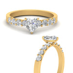 Load image into Gallery viewer, Lab Diamond Side Stone Engagement Ring 14K Gold
