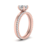 Load image into Gallery viewer, 0.50 To 5 Carat Eternity Wedding Band Hidden Halo  Lab Diamond Ring With 14K Gold

