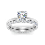 Load image into Gallery viewer, 0.50 To 5 Carat Eternity Wedding Band Hidden Halo  Lab Diamond Ring With 14K Gold
