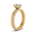 Load image into Gallery viewer, 0.50 To 5 Carat Eternity Wedding Band Hidden Halo  Lab Diamond Ring With 14K Gold
