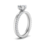 Load image into Gallery viewer, 0.50 To 5 Carat Eternity Wedding Band Hidden Halo  Lab Diamond Ring With 14K Gold

