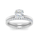 Load image into Gallery viewer, 0.50 To 5 Carat Eternity Wedding Band Hidden Halo  Lab Diamond Ring With 14K Gold
