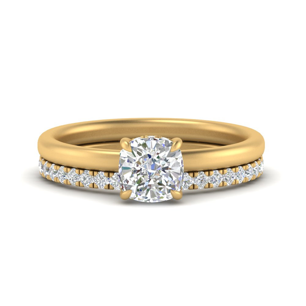 0.50 To 5 Carat Eternity Wedding Band Hidden Halo  Lab Diamond Ring With 14K Gold