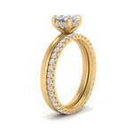 Load image into Gallery viewer, 0.50 To 5 Carat Eternity Wedding Band Hidden Halo  Lab Diamond Ring With 14K Gold
