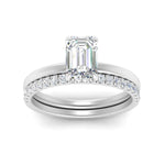 Load image into Gallery viewer, IGI certified 0.50 To 5 Carat Lab Diamond Hidden Halo Ring With Half Eternity Band 14K Gold
